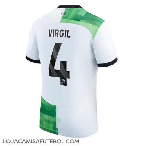 Camisa de Futebol Liverpool Virgil van Dijk #4 Equipamento Secundário 2023-24 Manga Curta